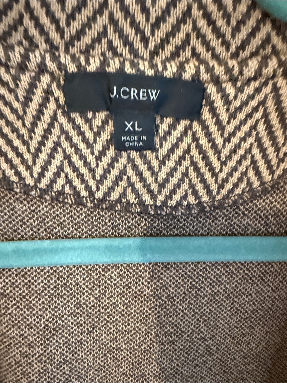 J. Crew Brown Herringbone Open Blazer Jacket - Picture 2 of 3